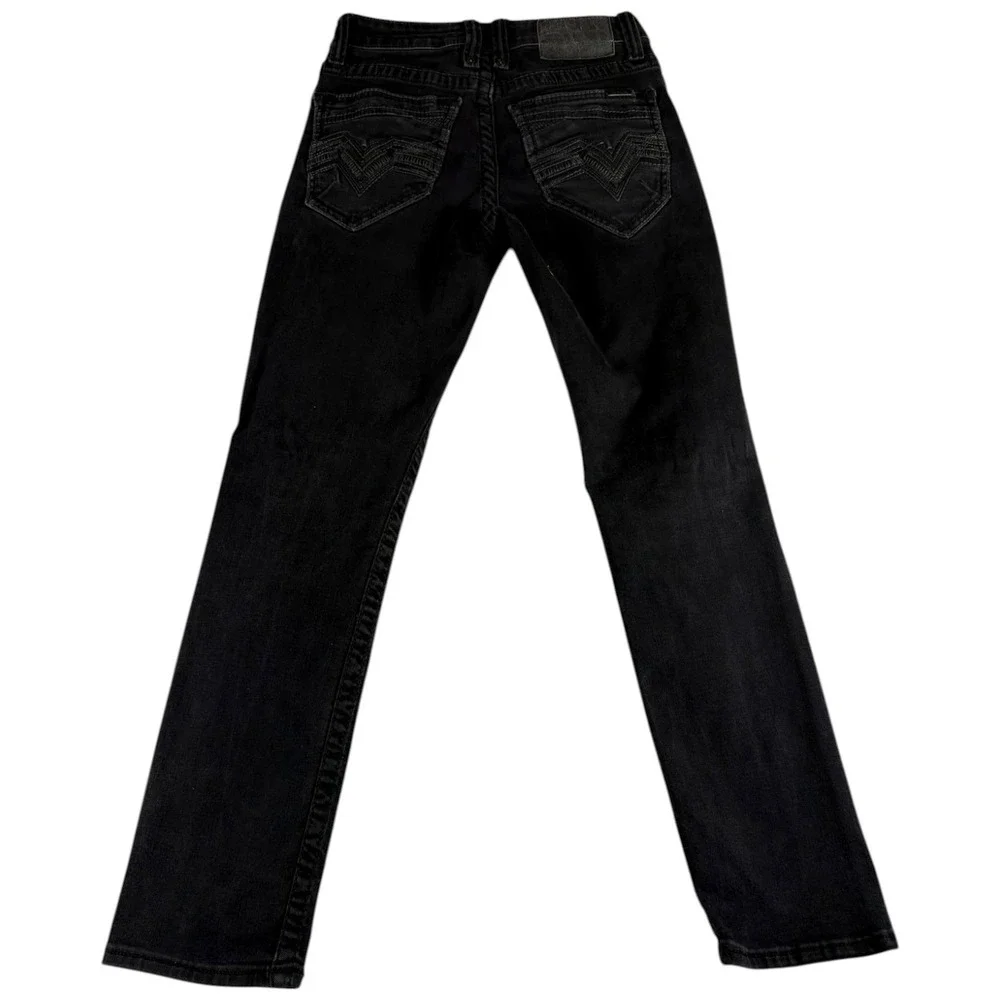 Buckle Salvage Mayhem Straight Regular Fit Jeans Mens 28x32 Black Denim Low Rise
